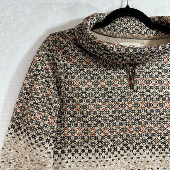 Marley Lilly Brown Large Pullover Sweatshirt Pattern Monogram Initial JWR Fall - Picture 2 of 12